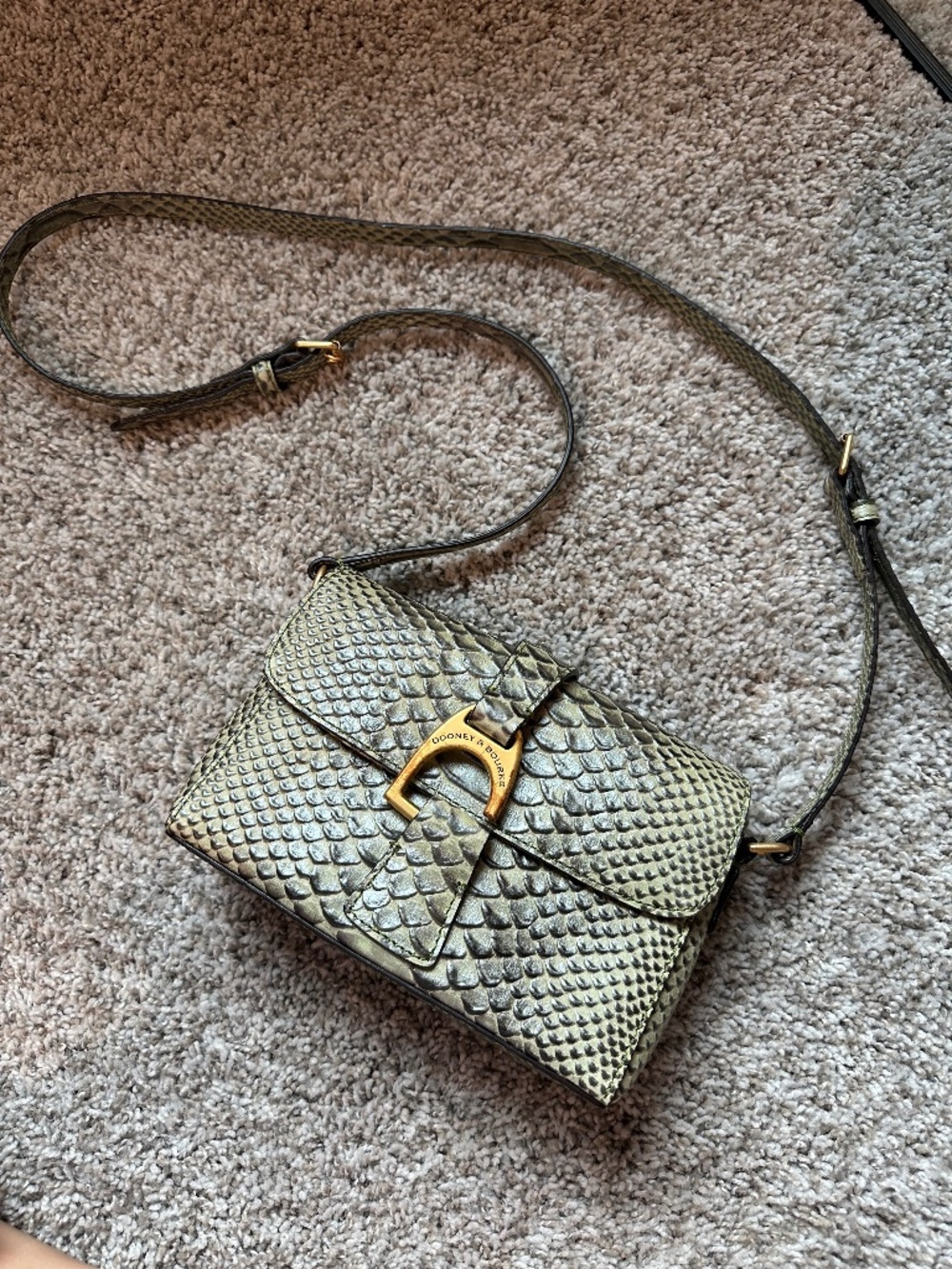 Dooney & Bourke crocodile-embossed leather crossbody bag